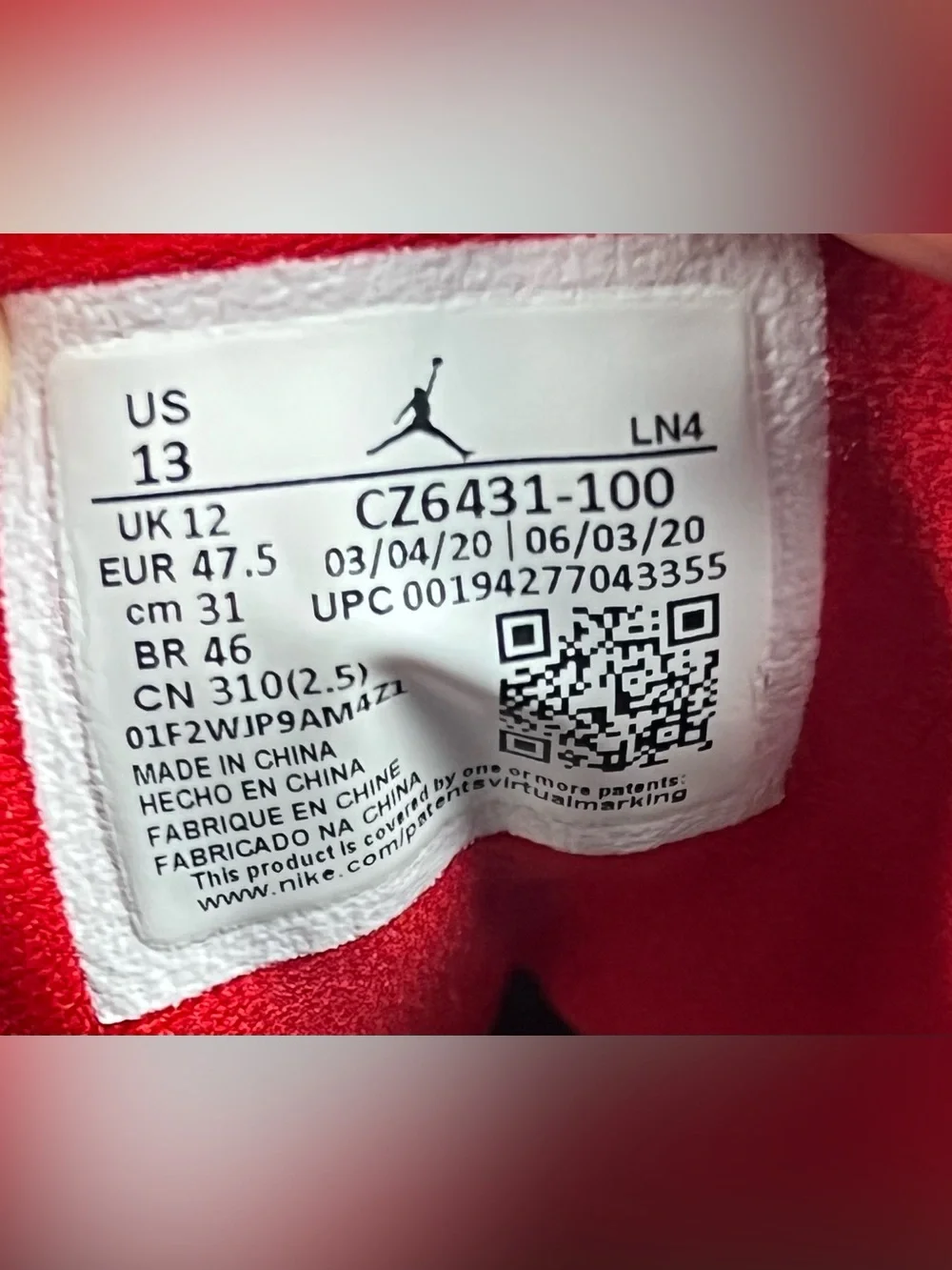 Air Jordan 3 Retro SE Fire Red Denim Sz 13 Men